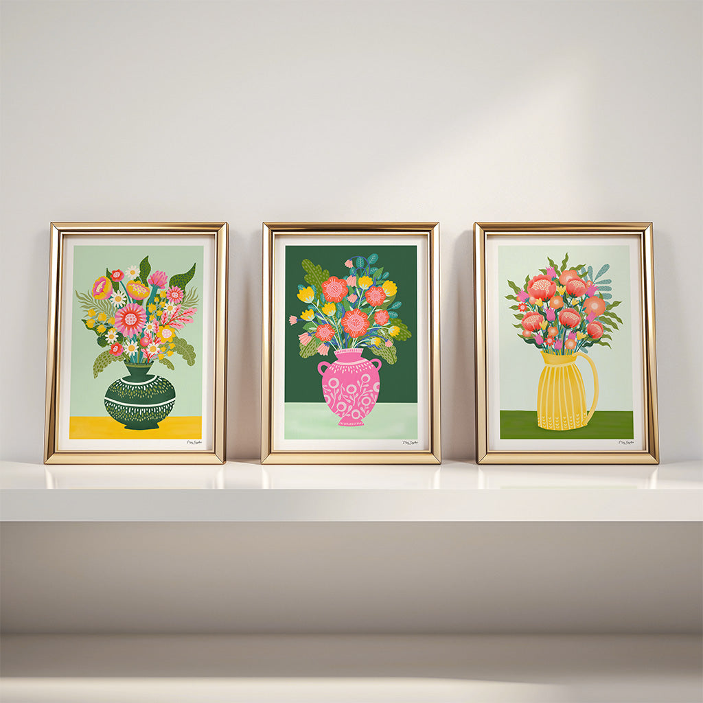 Flower Vase Art Print Sets