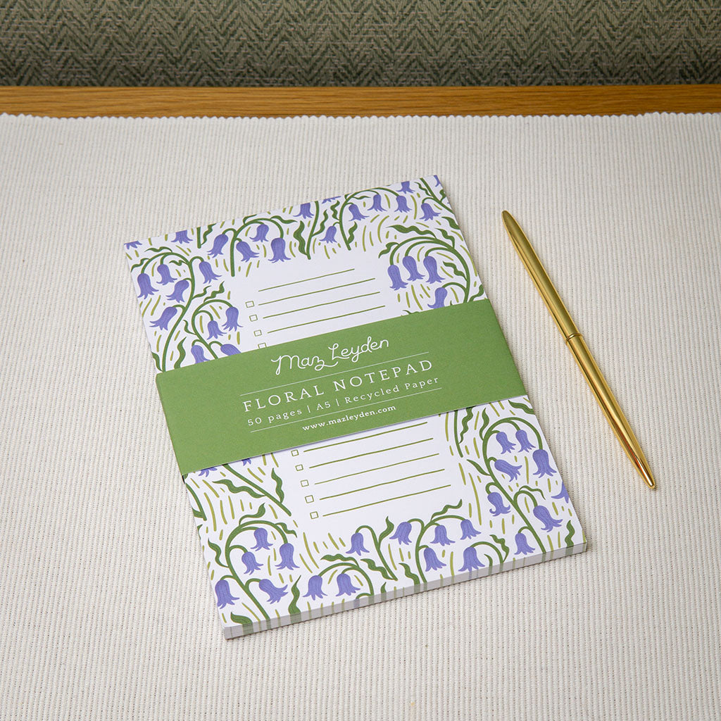 Bluebells Floral Notepad