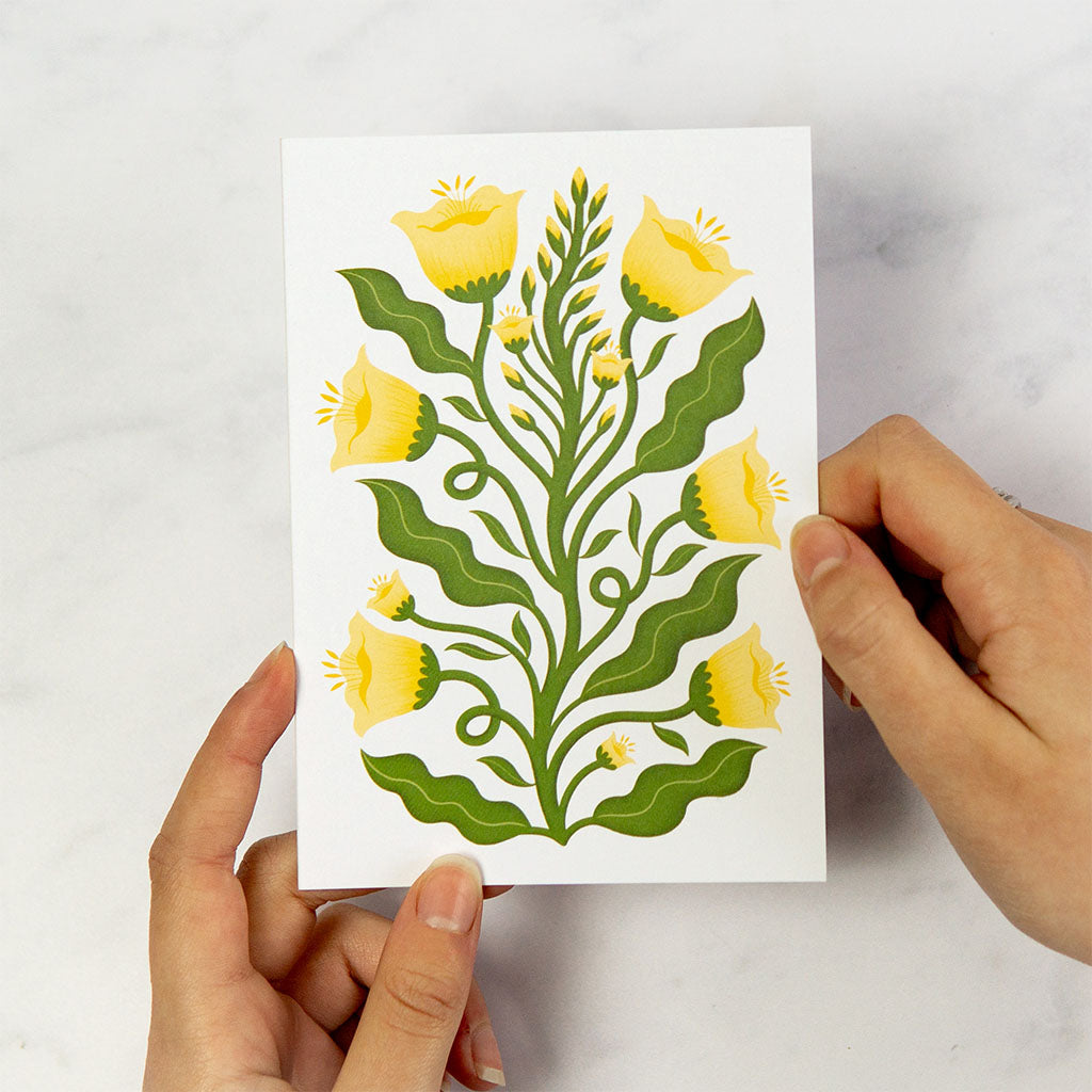 Evening Primrose Greetings Card