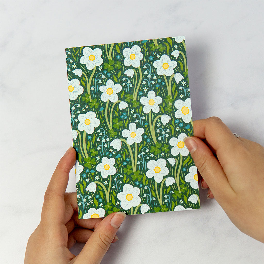 Dark Green Wildflowers Greetings Card