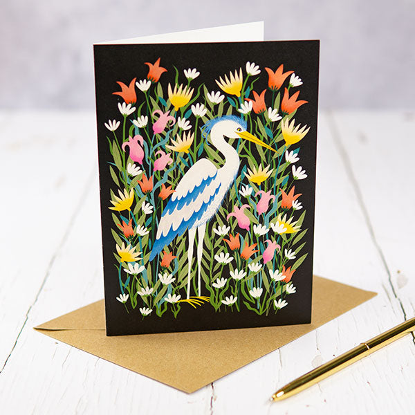 bird illustrated greetings card