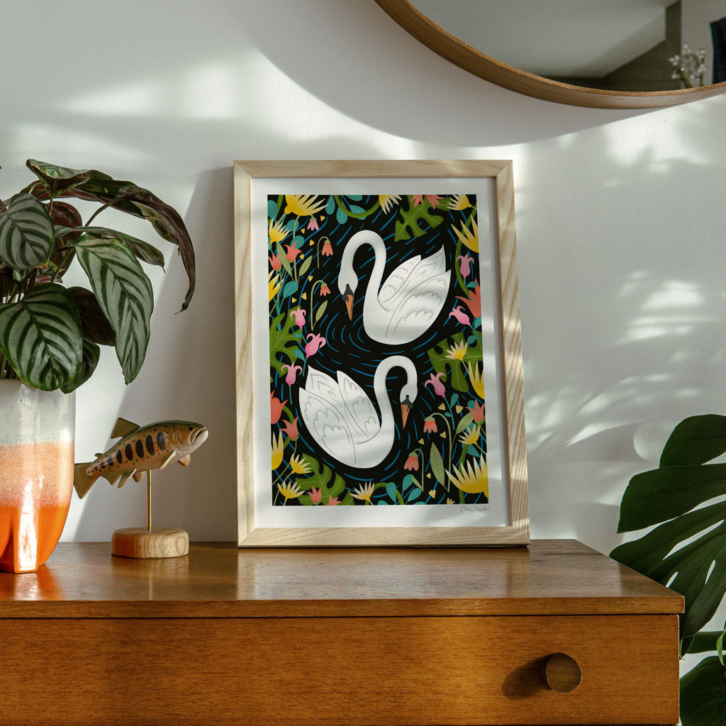 Swans Art Print