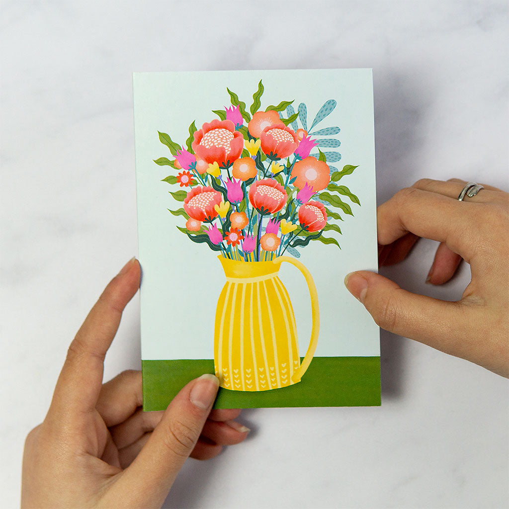 vase of flowers birthday card