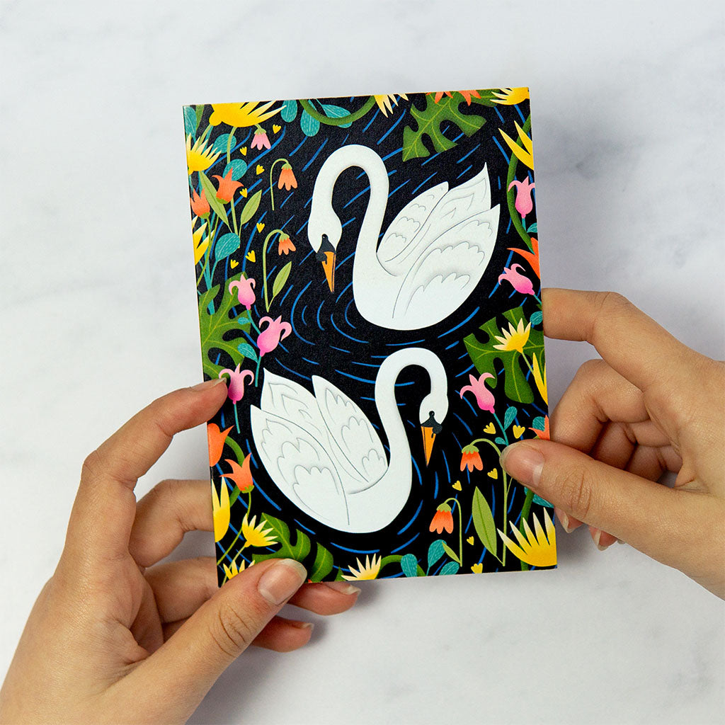 Swans Greetings Card