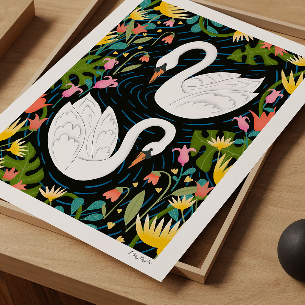 Swans Art Print