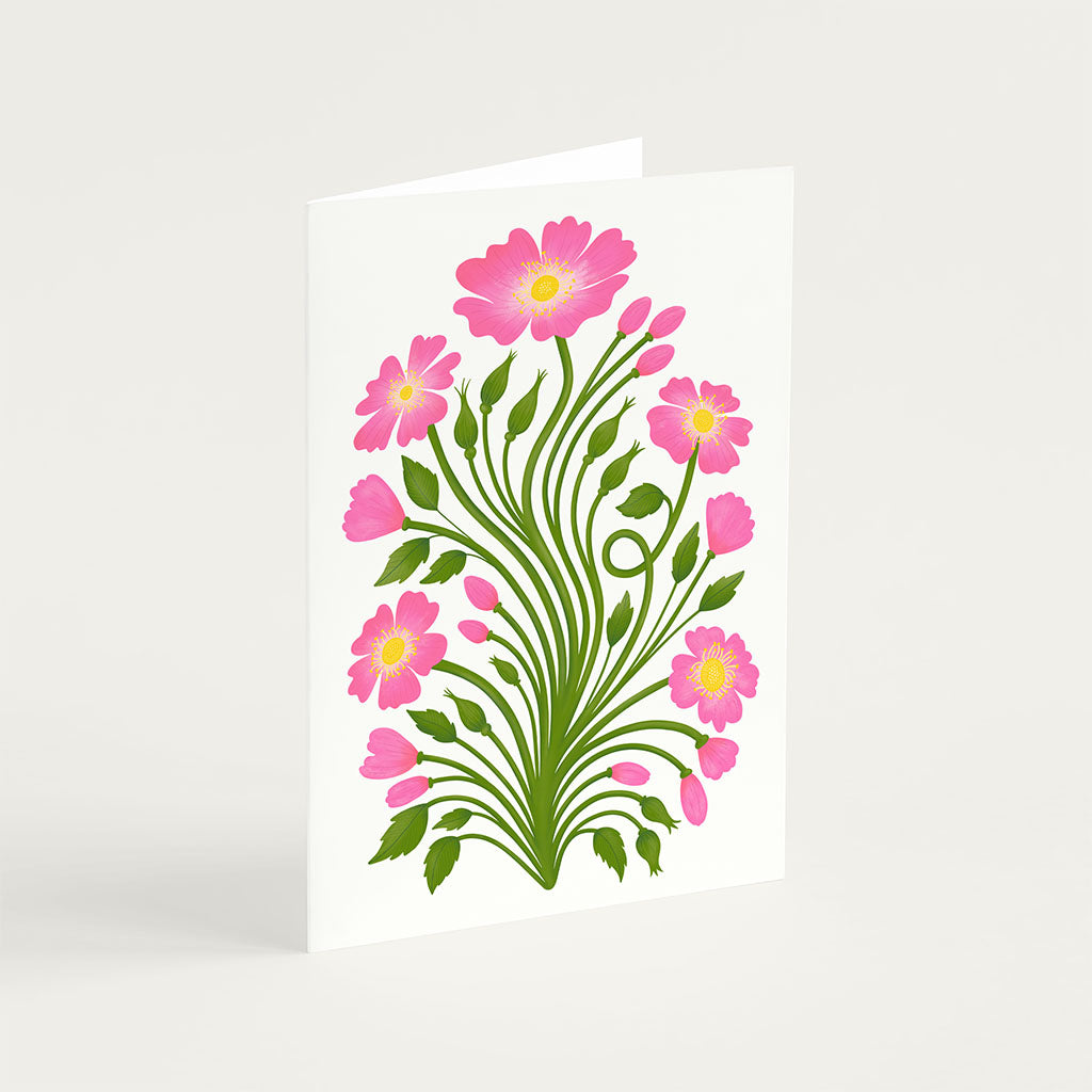 Wild Roses Greetings Card