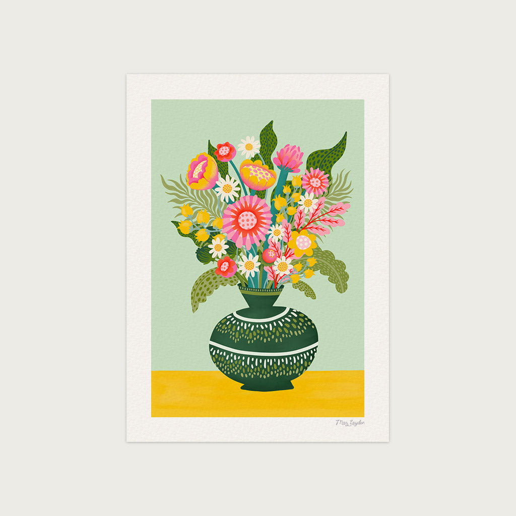 vase of flowers illustration