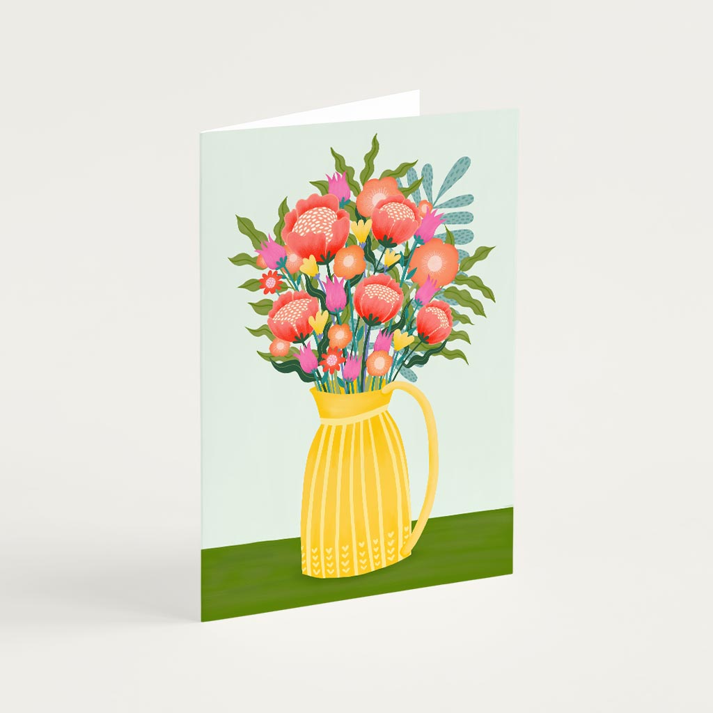 vase of flowers birthday card