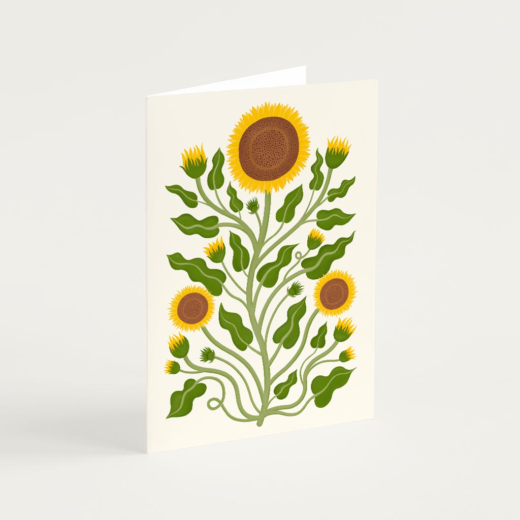 sunflowers greetings card